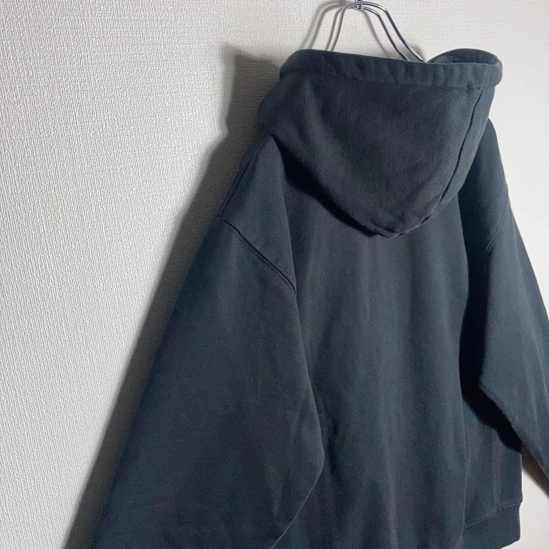 KITH フルジップパーカー 刺繍ロゴ 黒 M.