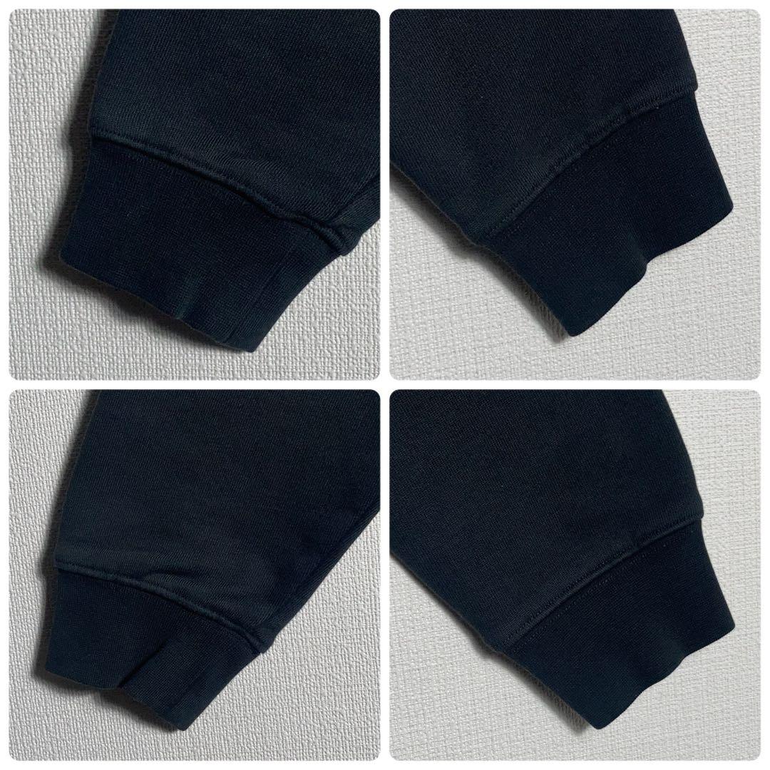 KITH フルジップパーカー 刺繍ロゴ 黒 M.