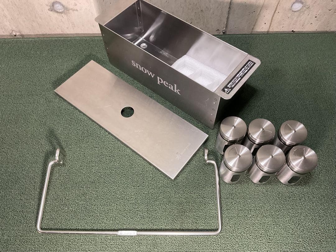 ステンボックスハーフユニット・ハンガー・スパイス入れ セット スノーピーク