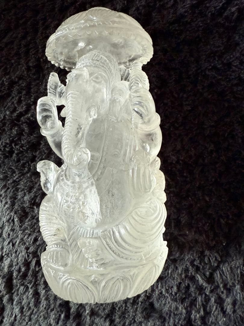 クリスタル ガネーシャ像 約14cm