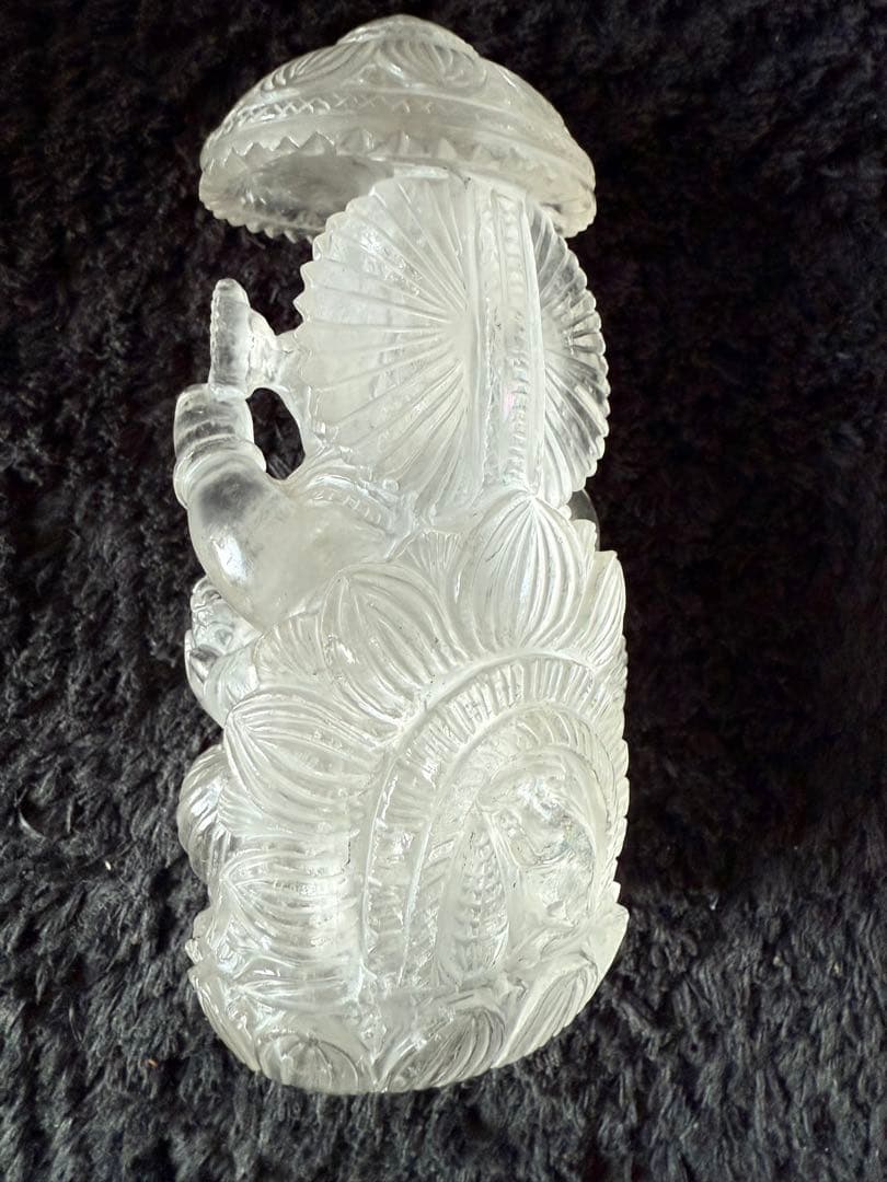 クリスタル ガネーシャ像 約14cm