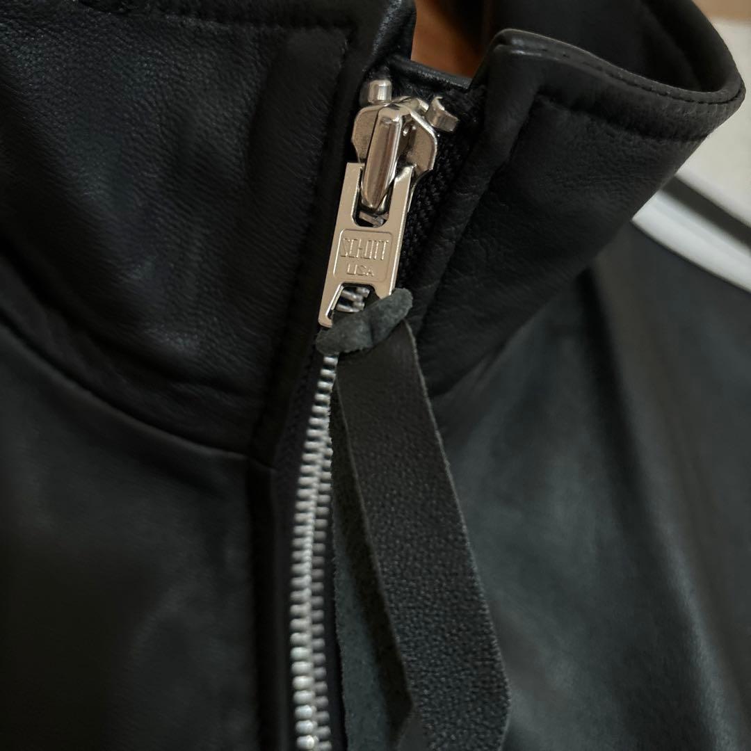 Schott ラムレザー　トラックジャケット　スタッズ付き