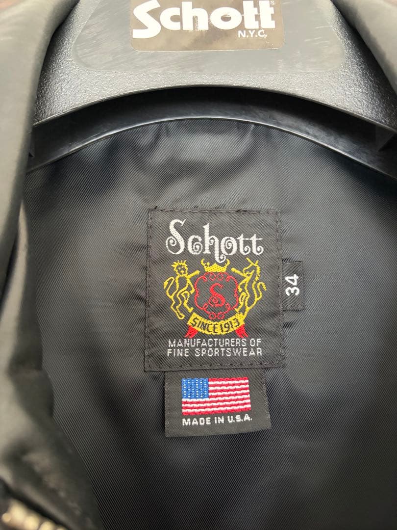 最終値下げ 超美品 Schott 103US レザー トラッカージャケット 34