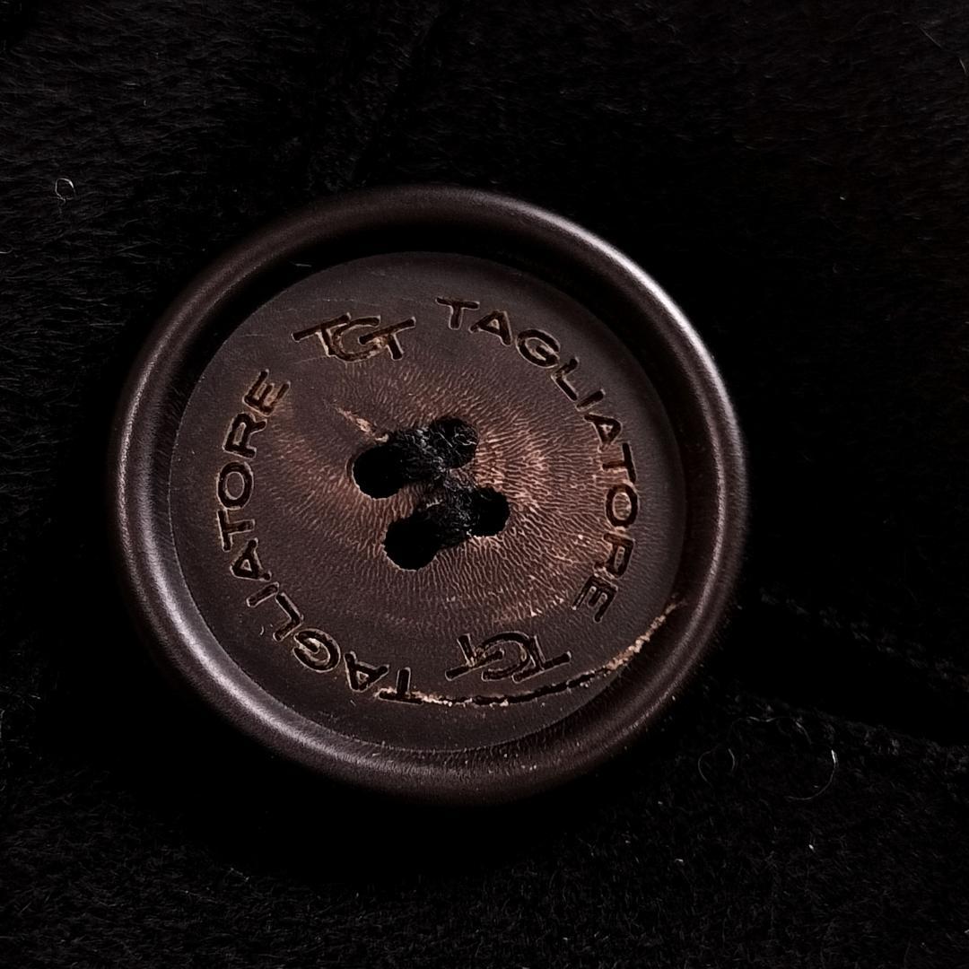 タリアトーレ ムートン Pコート 48 M ブラック スエードレザージャケット