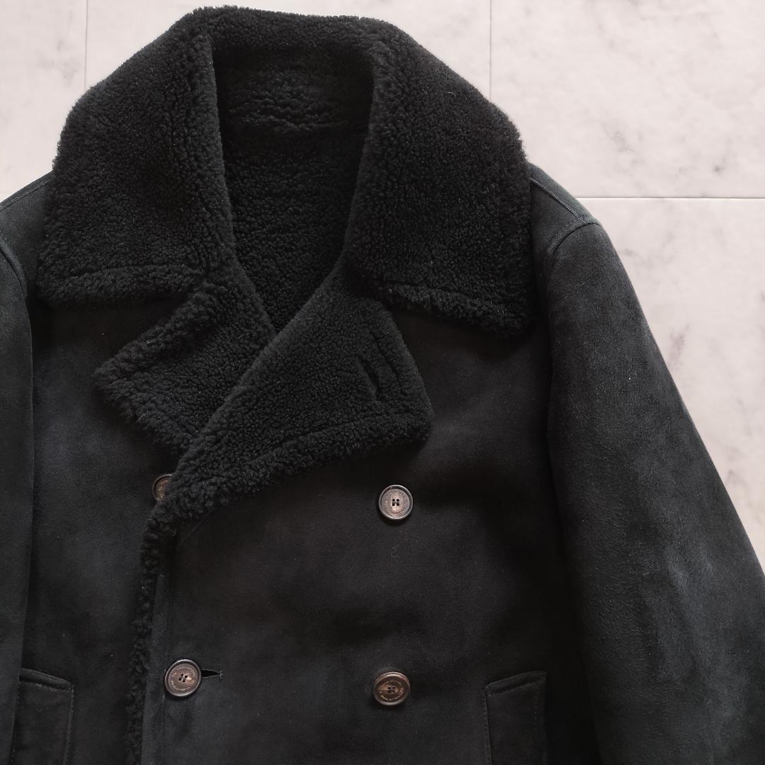 タリアトーレ ムートン Pコート 48 M ブラック スエードレザージャケット