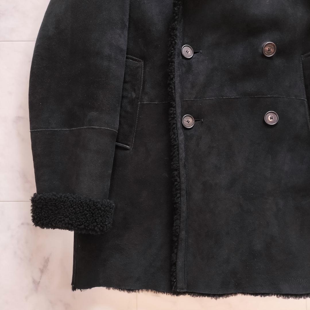 タリアトーレ ムートン Pコート 48 M ブラック スエードレザージャケット