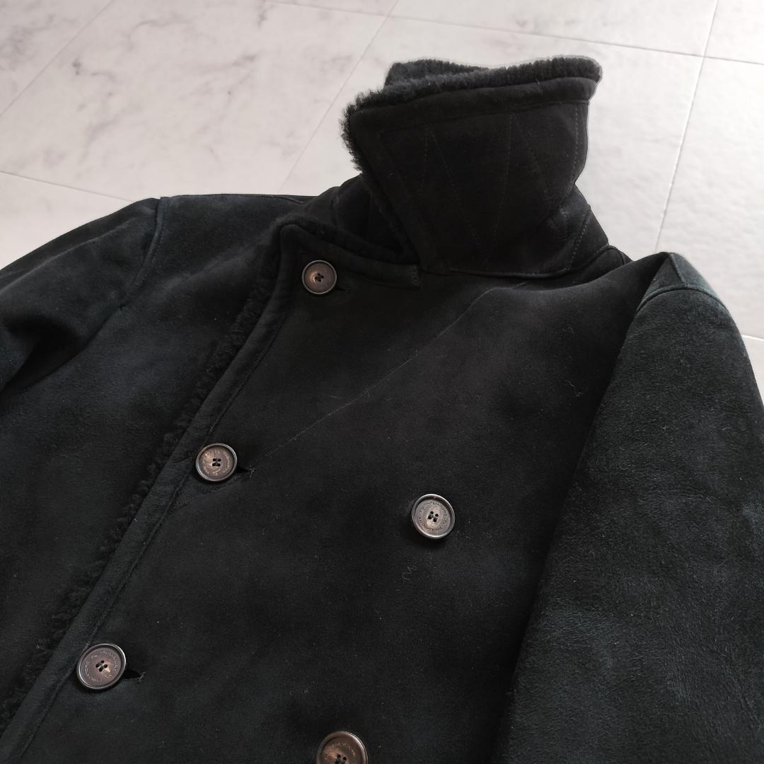 タリアトーレ ムートン Pコート 48 M ブラック スエードレザージャケット