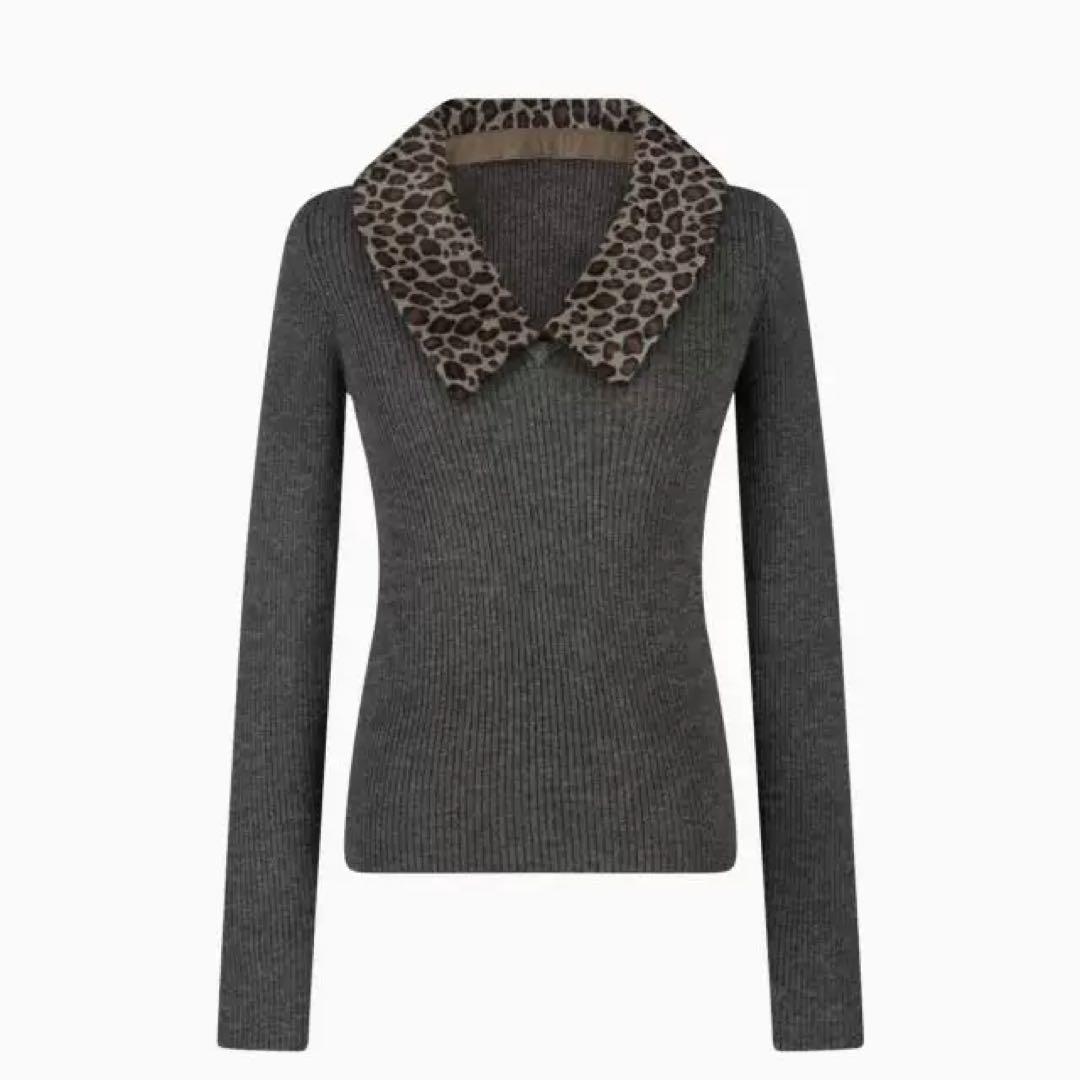 トップス Bibiy CHER LEOPARD KNIT