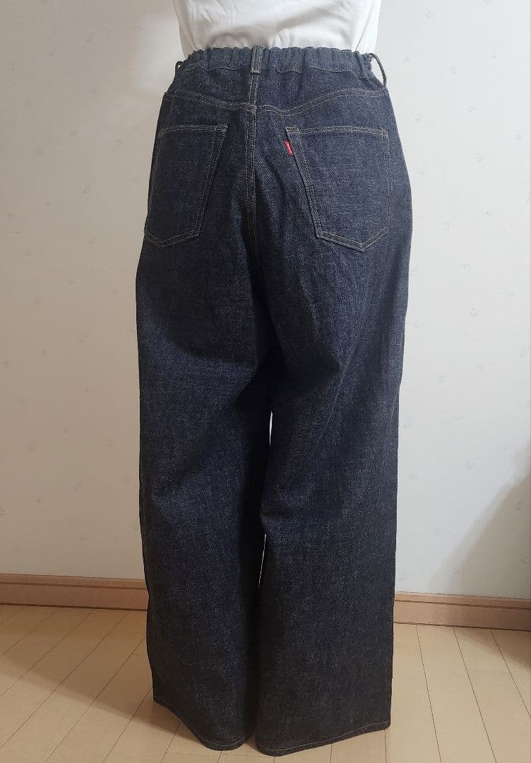 デニム&ダンガリー　ワイドデニムパンツ　01 150〜160 M〜L　インディゴ