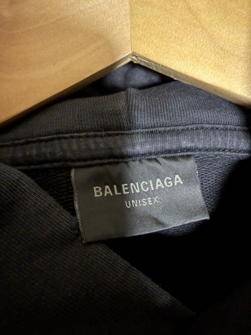 確実正規品 BALENCIAGA 23AW カレッジロゴパーカー XL