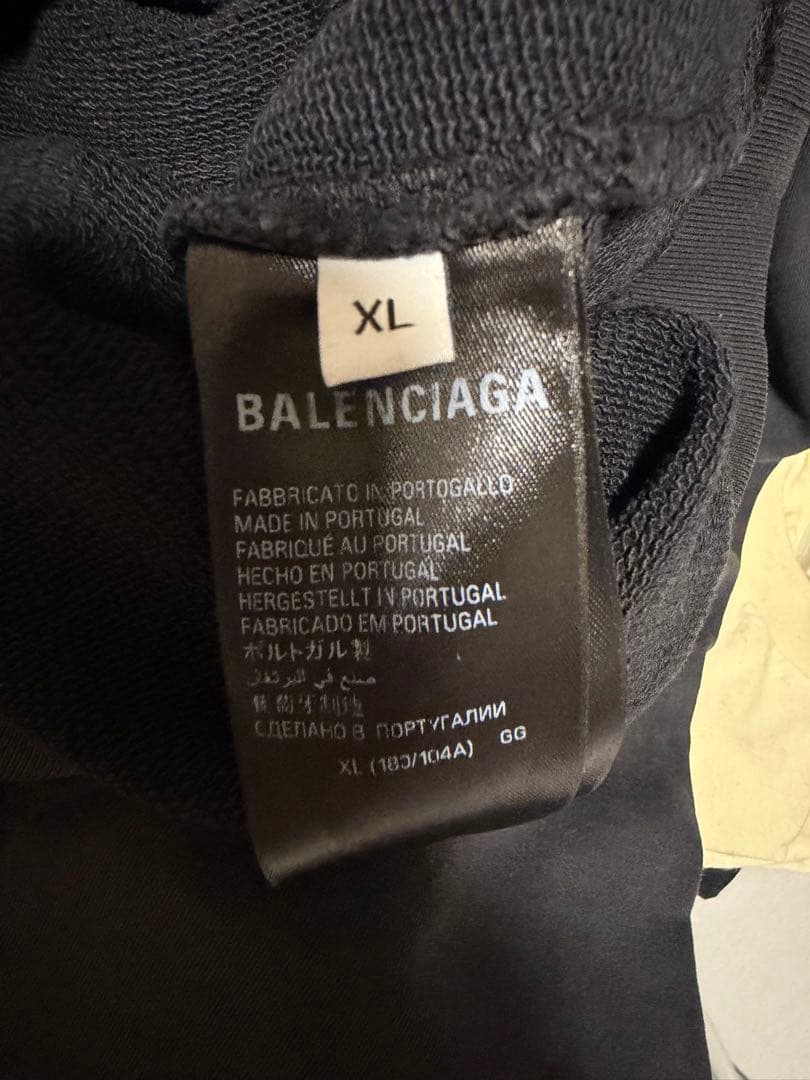 確実正規品 BALENCIAGA 23AW カレッジロゴパーカー XL