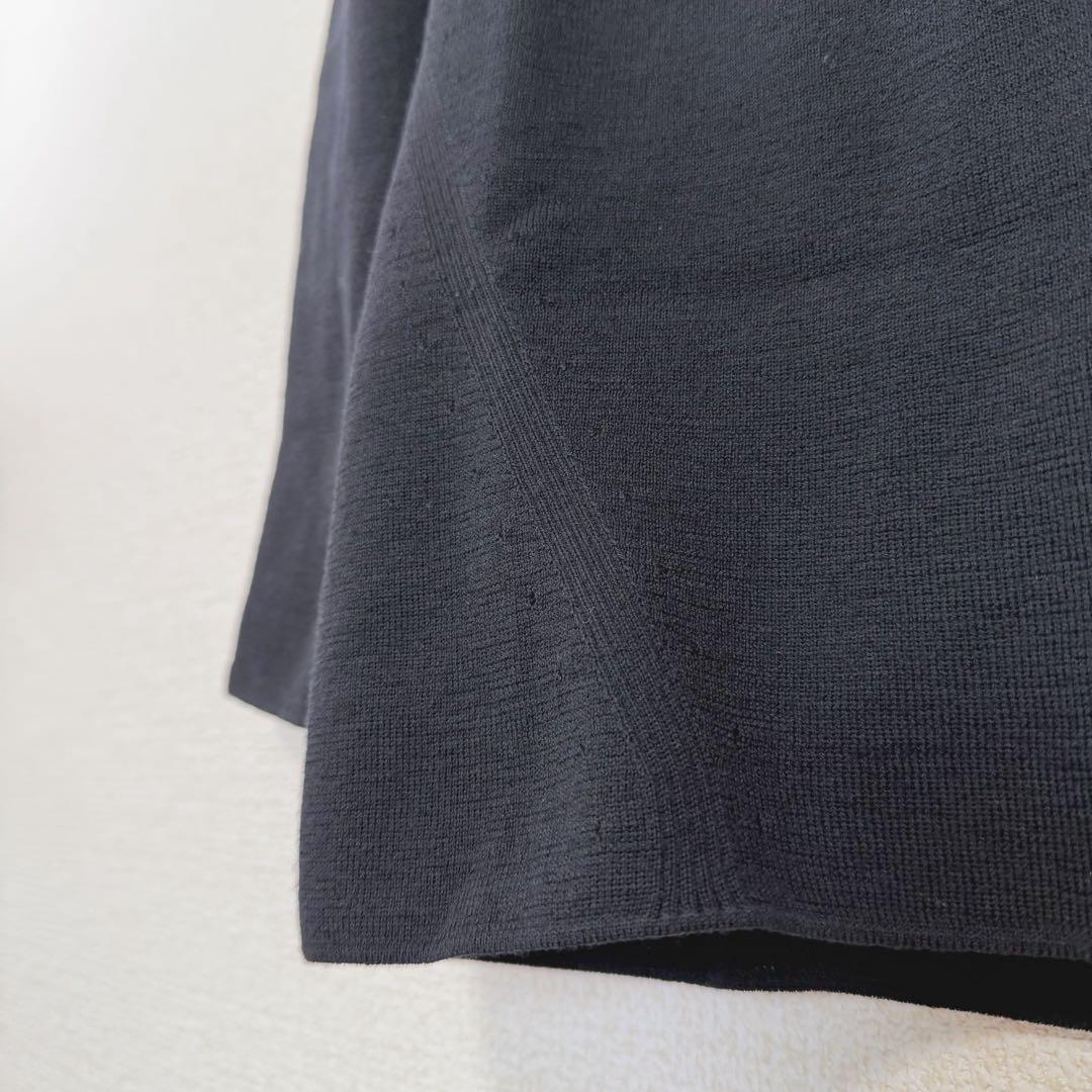 FOXEY フォクシー ベロア襟 ニット ブラック