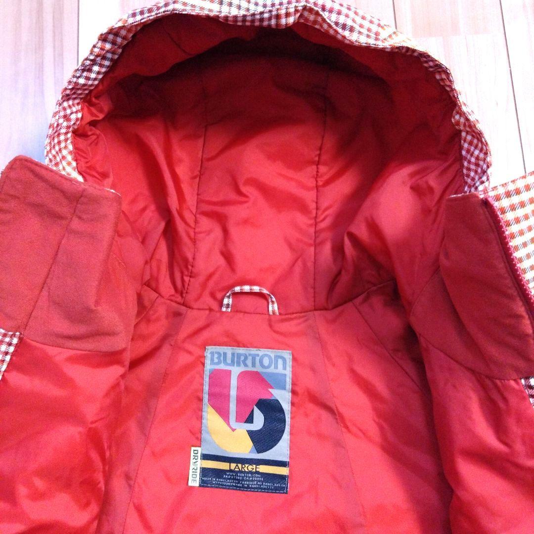 BURTON バートン スノーボードウェア(上) チェック柄 サイズＬ