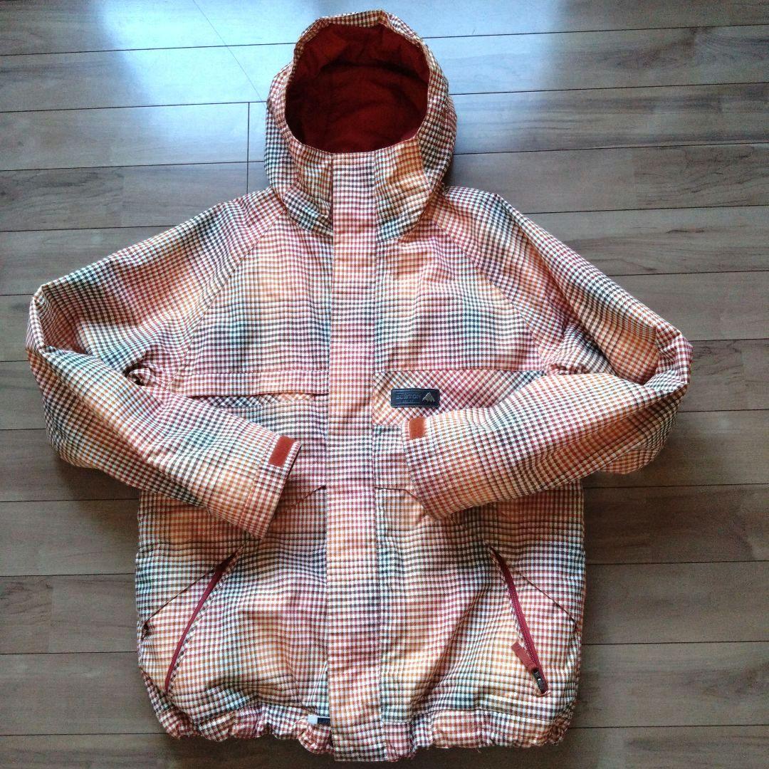 BURTON バートン スノーボードウェア(上) チェック柄 サイズＬ