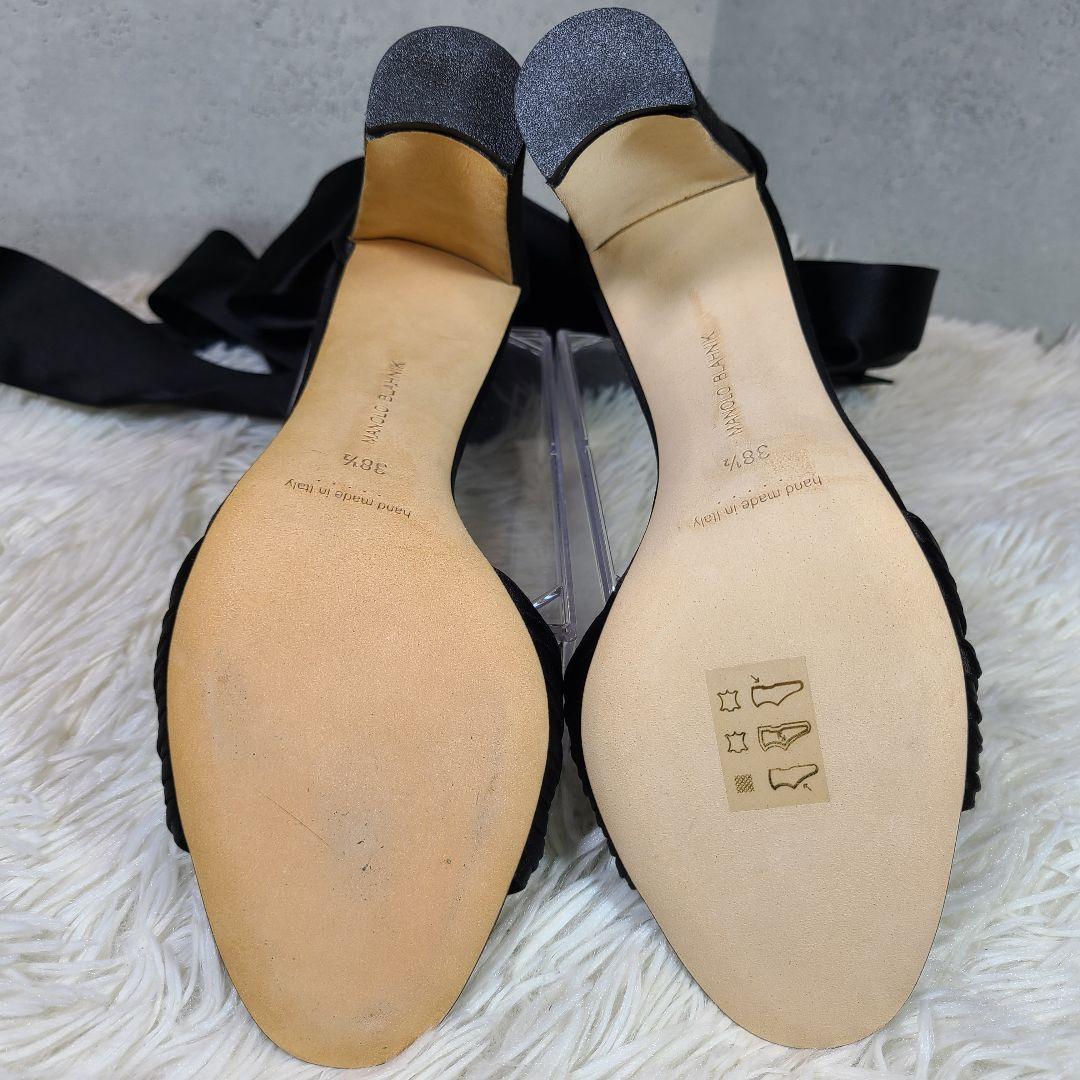 【MANLO BLAHNIK】MISAM　サテンリボン　ハイヒールサンダル