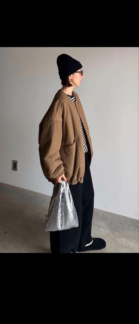 ジャケット・アウター ARULLE inner cotton light jacke brown