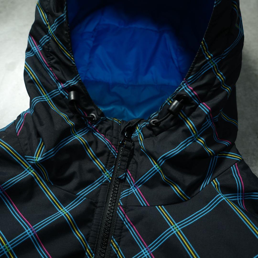 y2k Columbia パフボンバージャケット チェック柄 短丈 ブラック