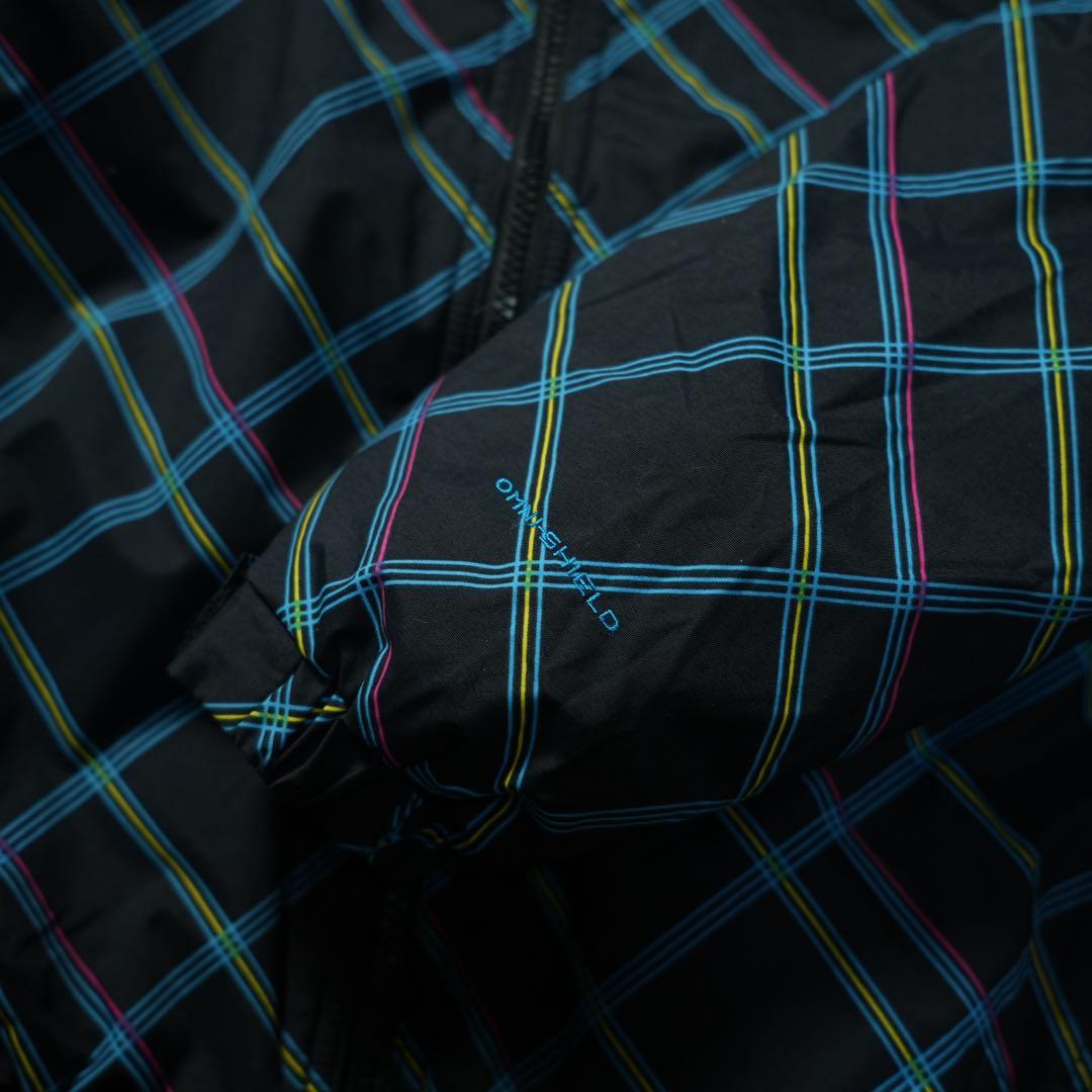 y2k Columbia パフボンバージャケット チェック柄 短丈 ブラック