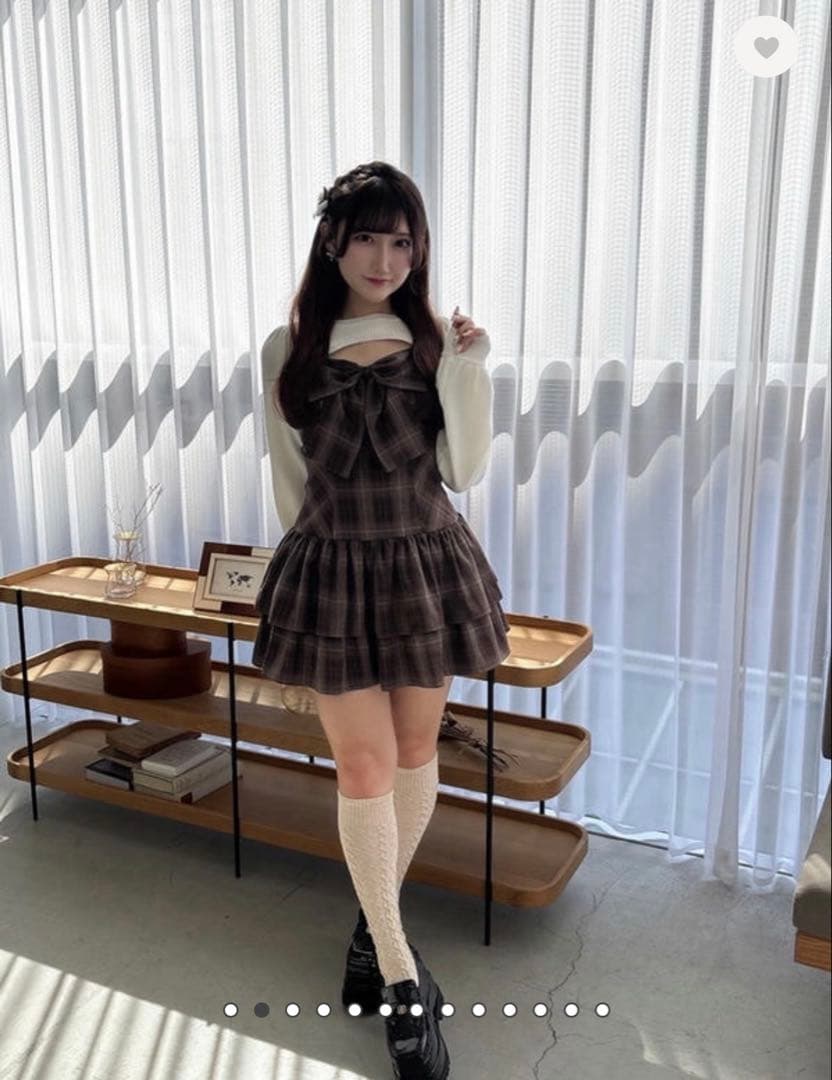 evelyn リボンボレロワンピース　ブラウン　新品未開封