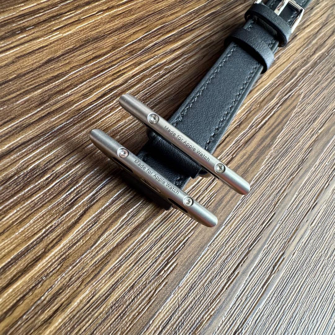 2776 レア　Apple Watch エルメス　ブルーインディゴ　二重レザー