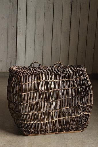 断*離様 古いあけび蔓の収納かご　山仕事　古道具　古民具