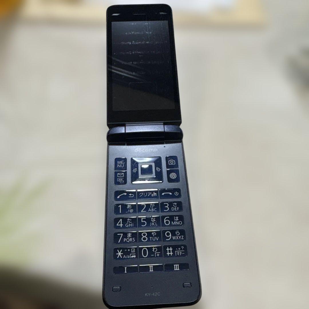 ドコモDIGNO KY-42D ブラック 折りたたみ式