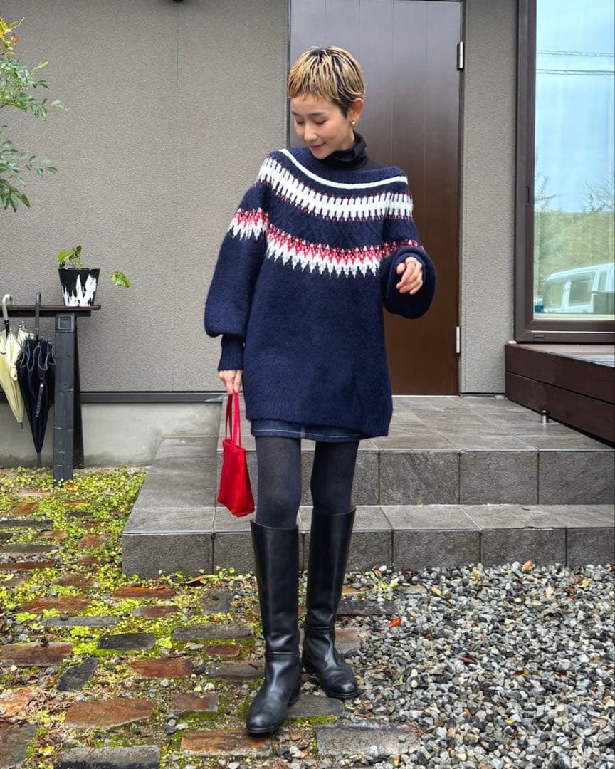 JEANASIS 【eL】3G Fair Isle Pullover ニット