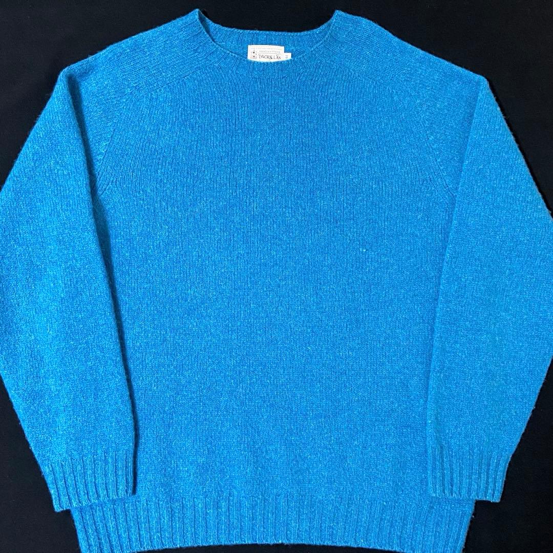 INVERALLAN シェットランドセーター オーセンティック　英国製　青系