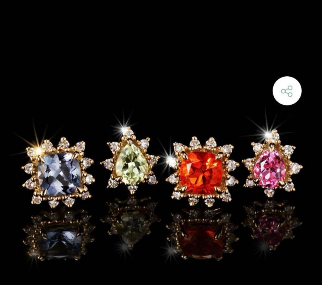 片耳　ビズー bizoux アントゥシュー　ファイヤーオパール　ピアス