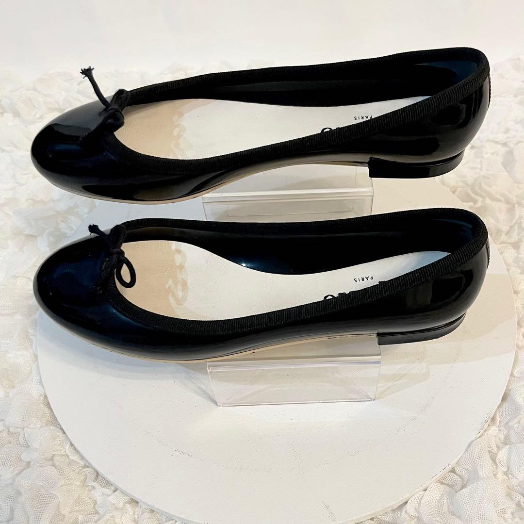 ✨極美品✨Repettoサンドリオン　ブラック　フラットシューズ 36 リボン