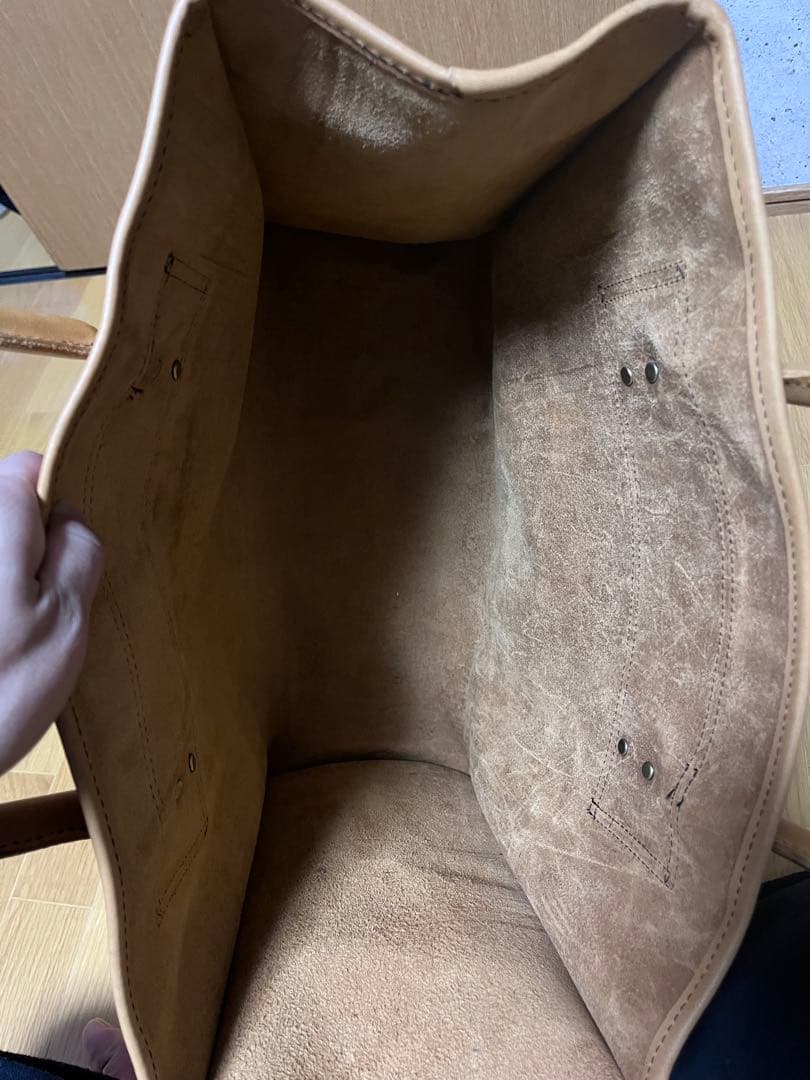 レザートートバッグ　ブラウン