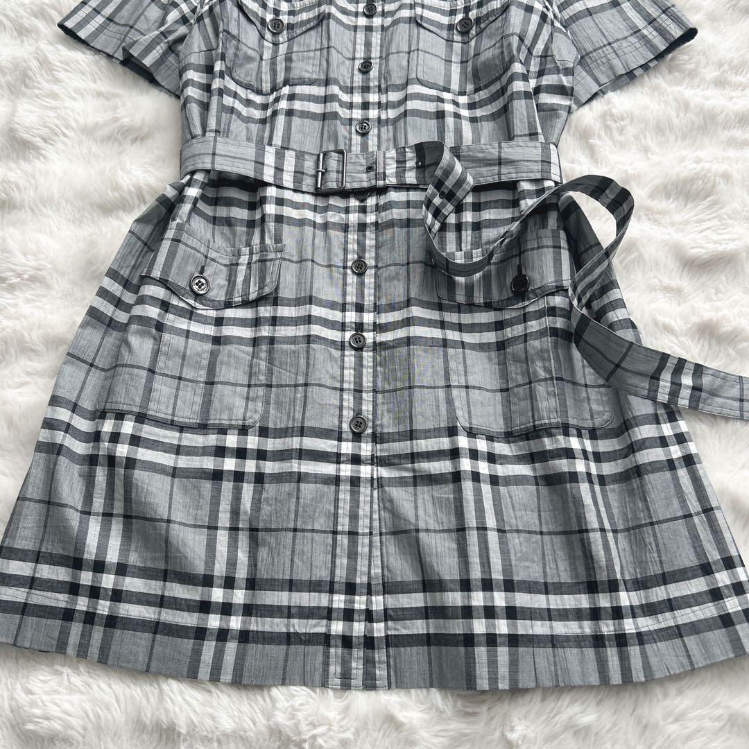 大きいサイズ44✨バーバリーロンドン★シャツワンピース ベルト　ノバチェック