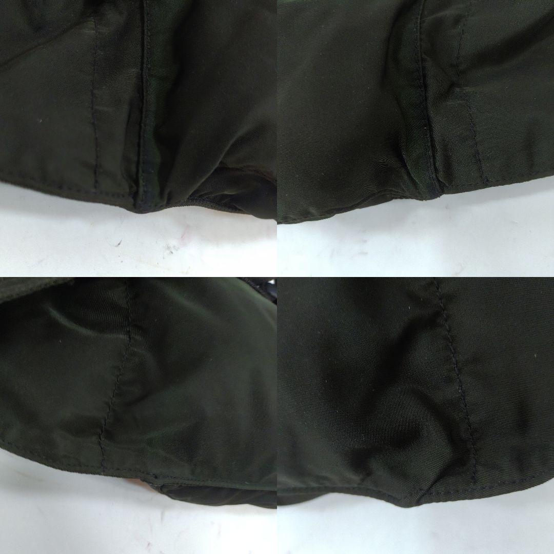 プラダ ボディバッグ ウエストポーチ ナイロン 三角ロゴ グリーン系