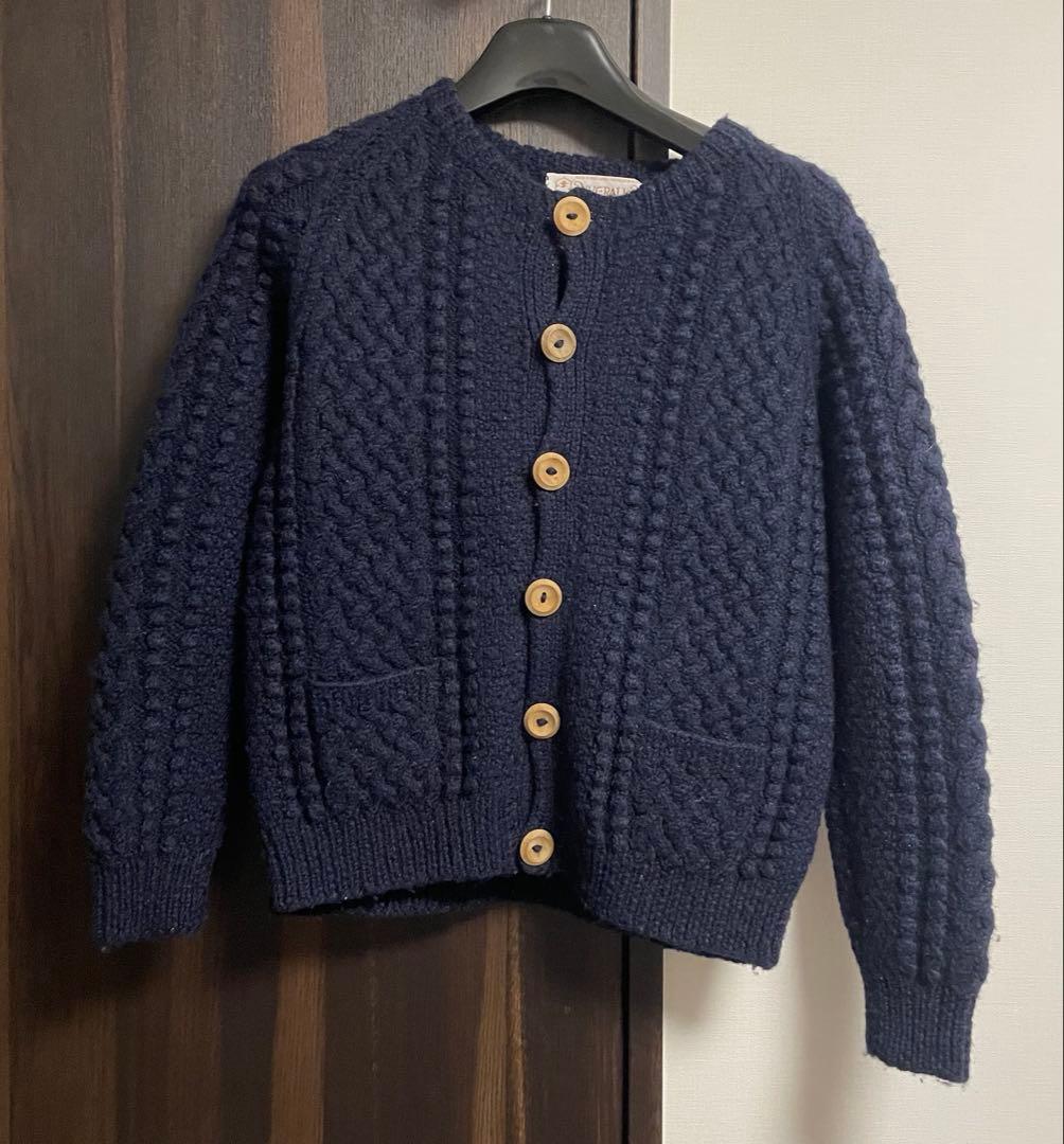 INVERALLAN⭐︎ネイビー⭐︎4A⭐︎ケーブルニットセーター⭐︎メンズS程度
