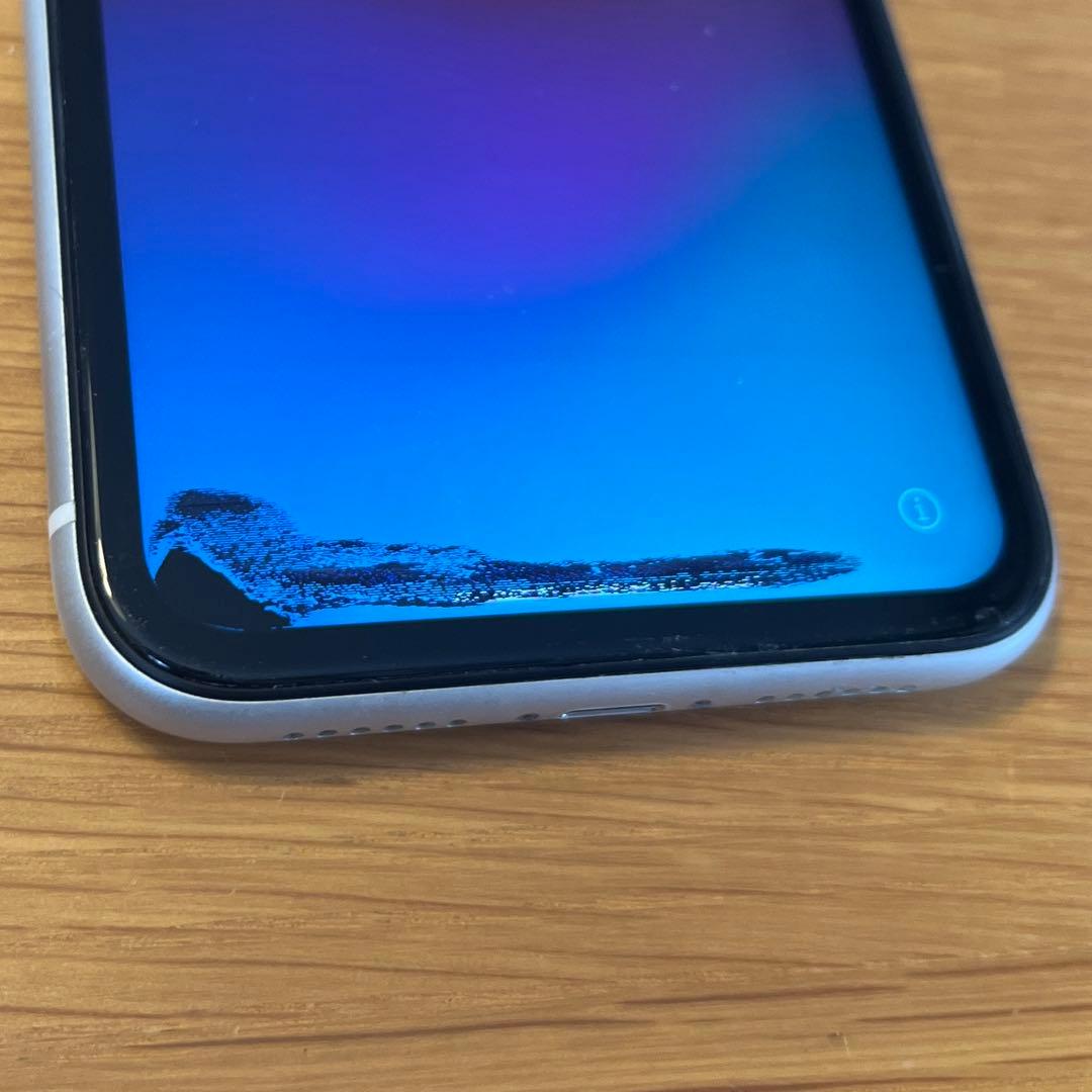 iPhone XR ホワイト 画面液晶漏れ ジャンク