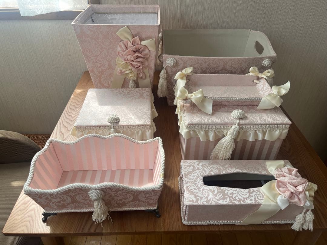 ジェニファーテイラー 小物収納ボックスセット　ピンク