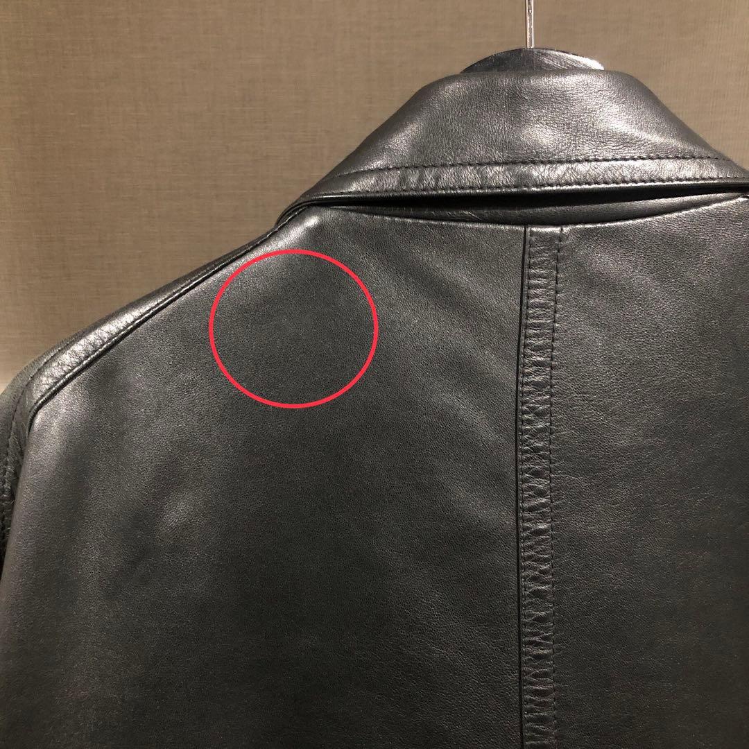90s美品WIND ARMORラムレザーカーコート レザーコート羊革 本革 L黒