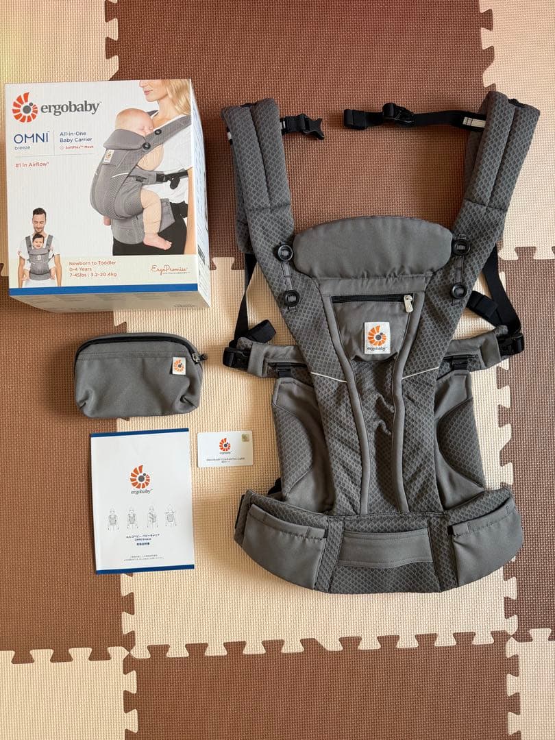 【美品】エルゴベビー　オムニブリーズ　グラファイトグレー