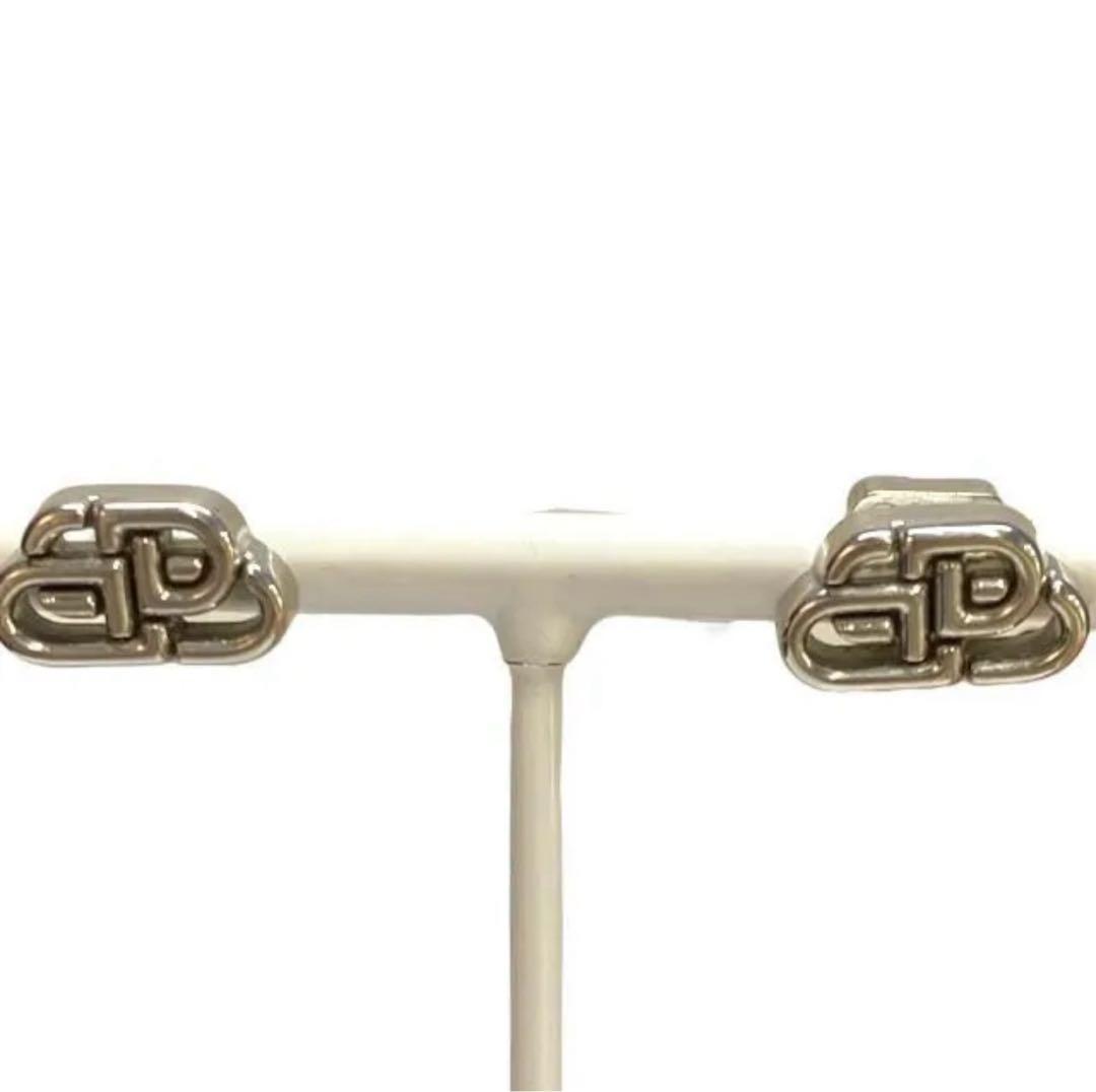 BALENCIAGA ピアス 両耳用 BBロゴ シルバー