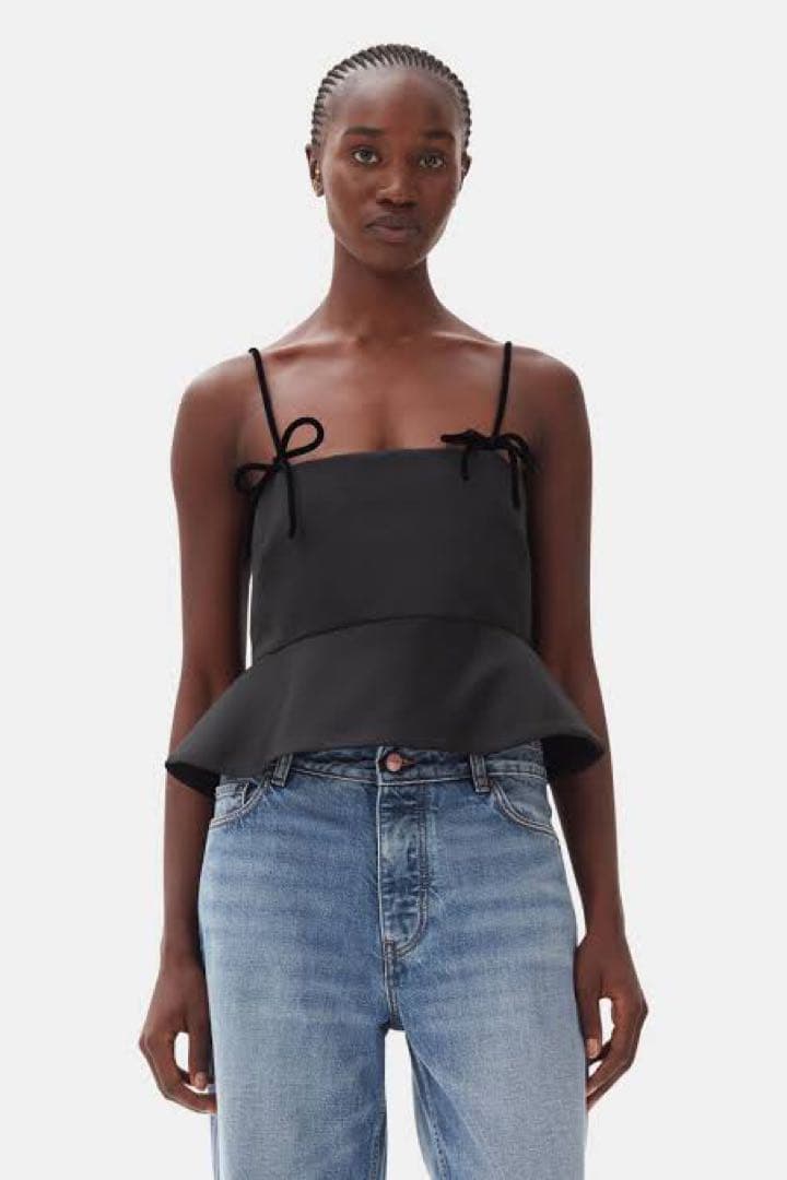 GANNI ダッチェスサテンキャミソール