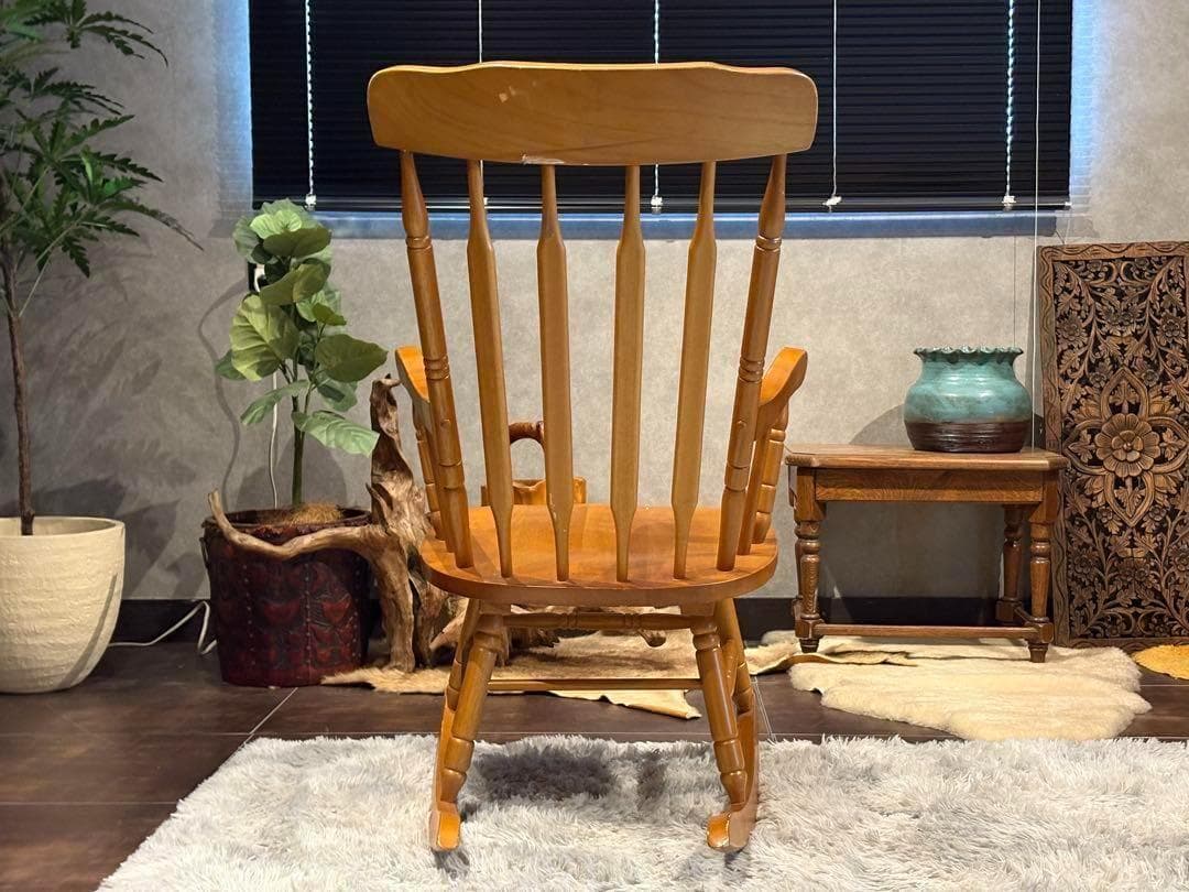 ロッキングチェア　ナチュラル　ヴィンテージ　ビンテージ　レトロ　ゆり椅子