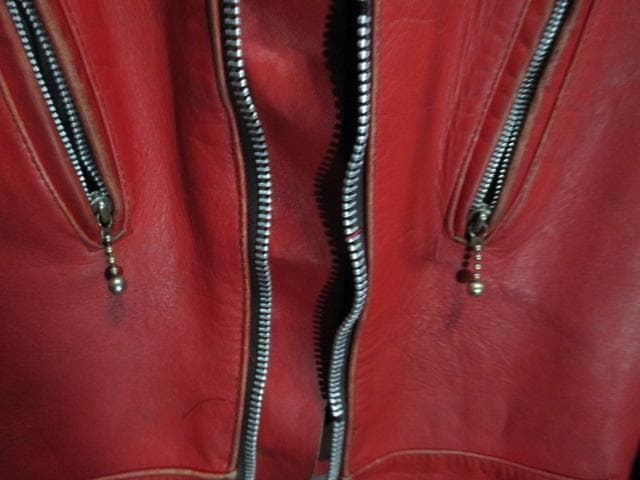 ヴィンテージ ルイスレザー ファントム 赤 パデッド ライダース 1970’S