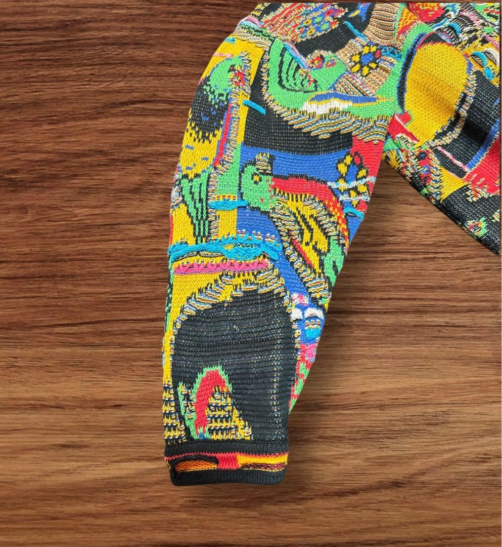 極美品 圧巻のバードデザイン 芸術 COOGI コットン ニットセーター M