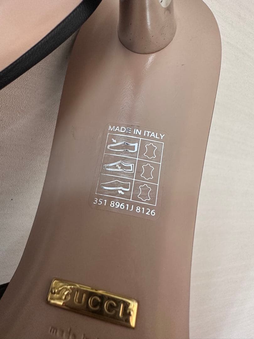 GUCCI (グッチ) GG ロゴ ブロンディ レザーサンダル 723391