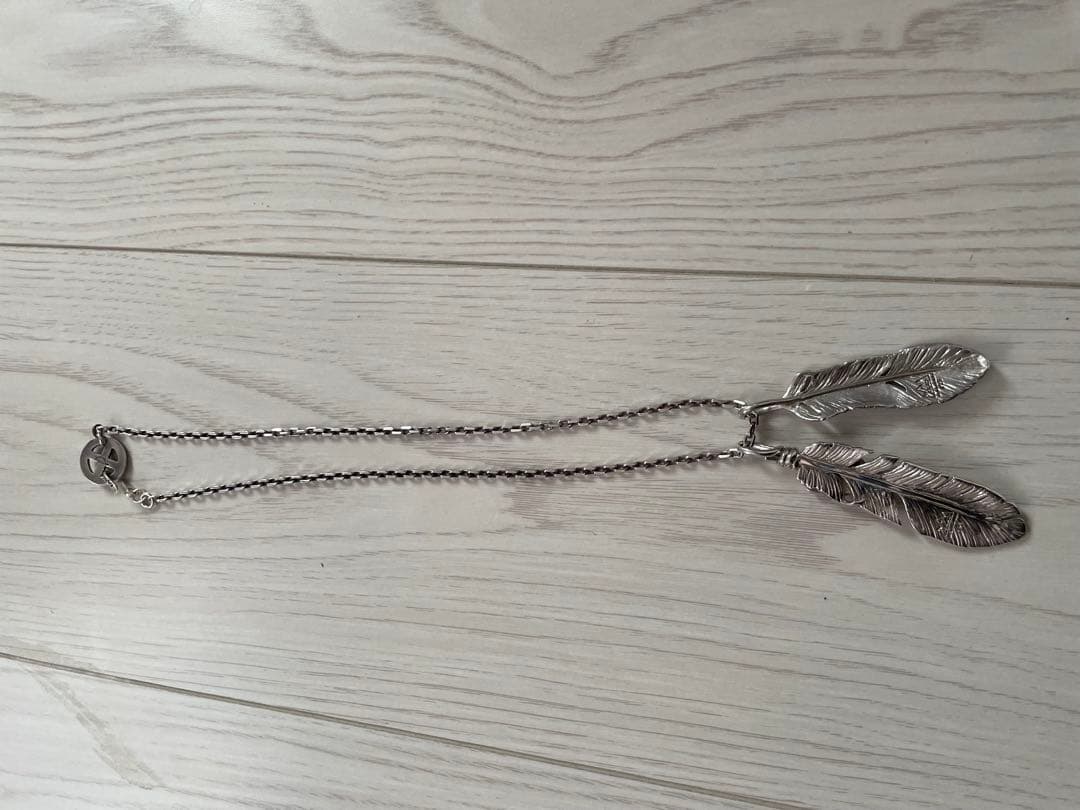 SAAD フェザーネックレス メディスンホイール付き46cm シルバー925
