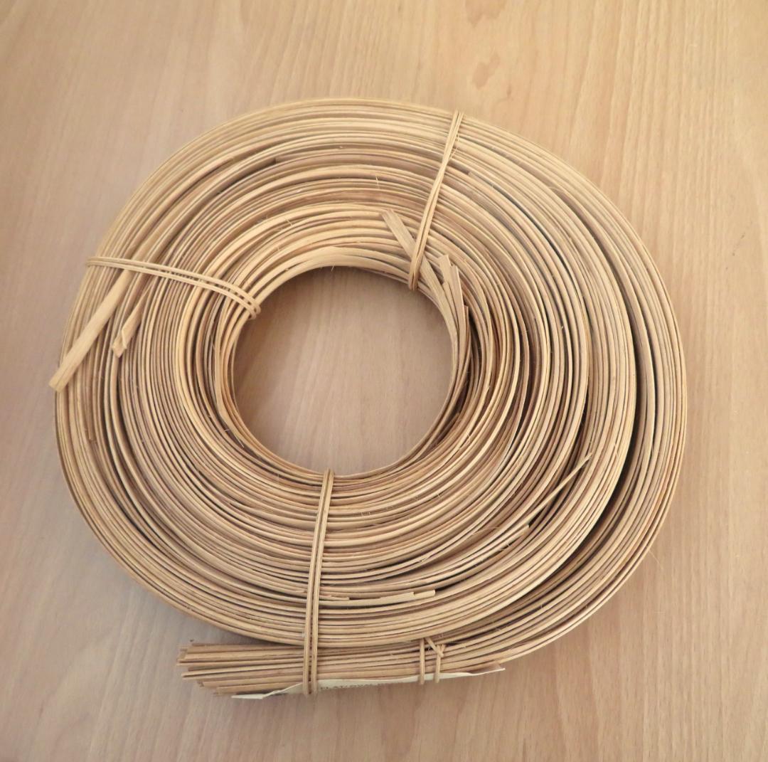 ①ハンドメイド　バスケット材料　リード　5点まとめて　約2,150g　木製かご籠