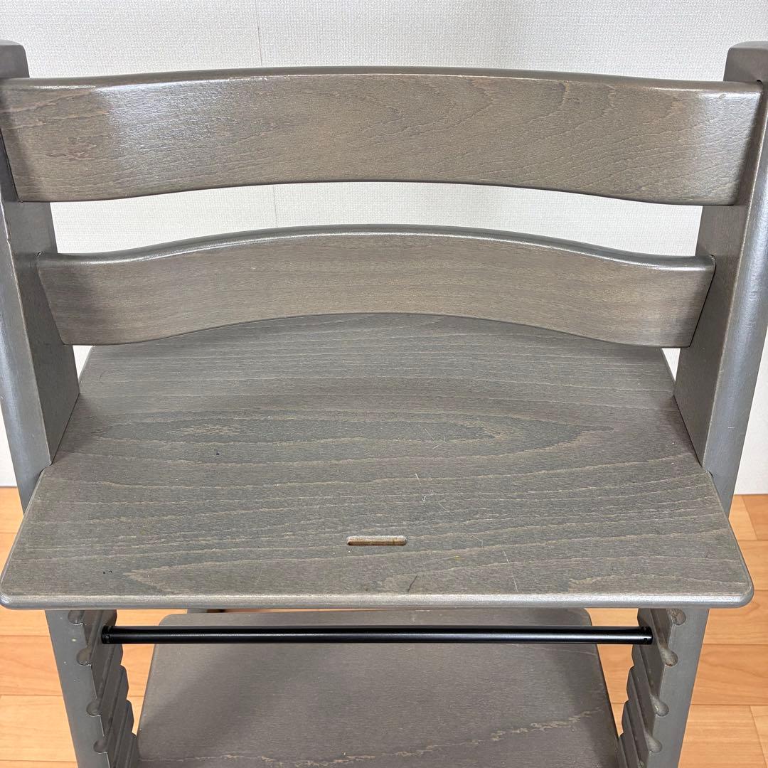 【美品】STOKKE トリップトラップ ヘイジーグレー ベビーセット付 S/N5