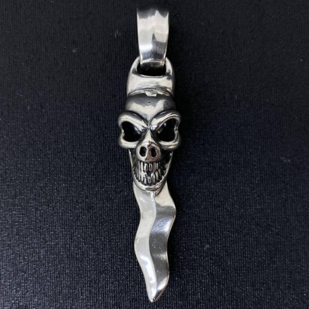 Bill Wall Leather シルバー スカル スネークダガー ペンダント
