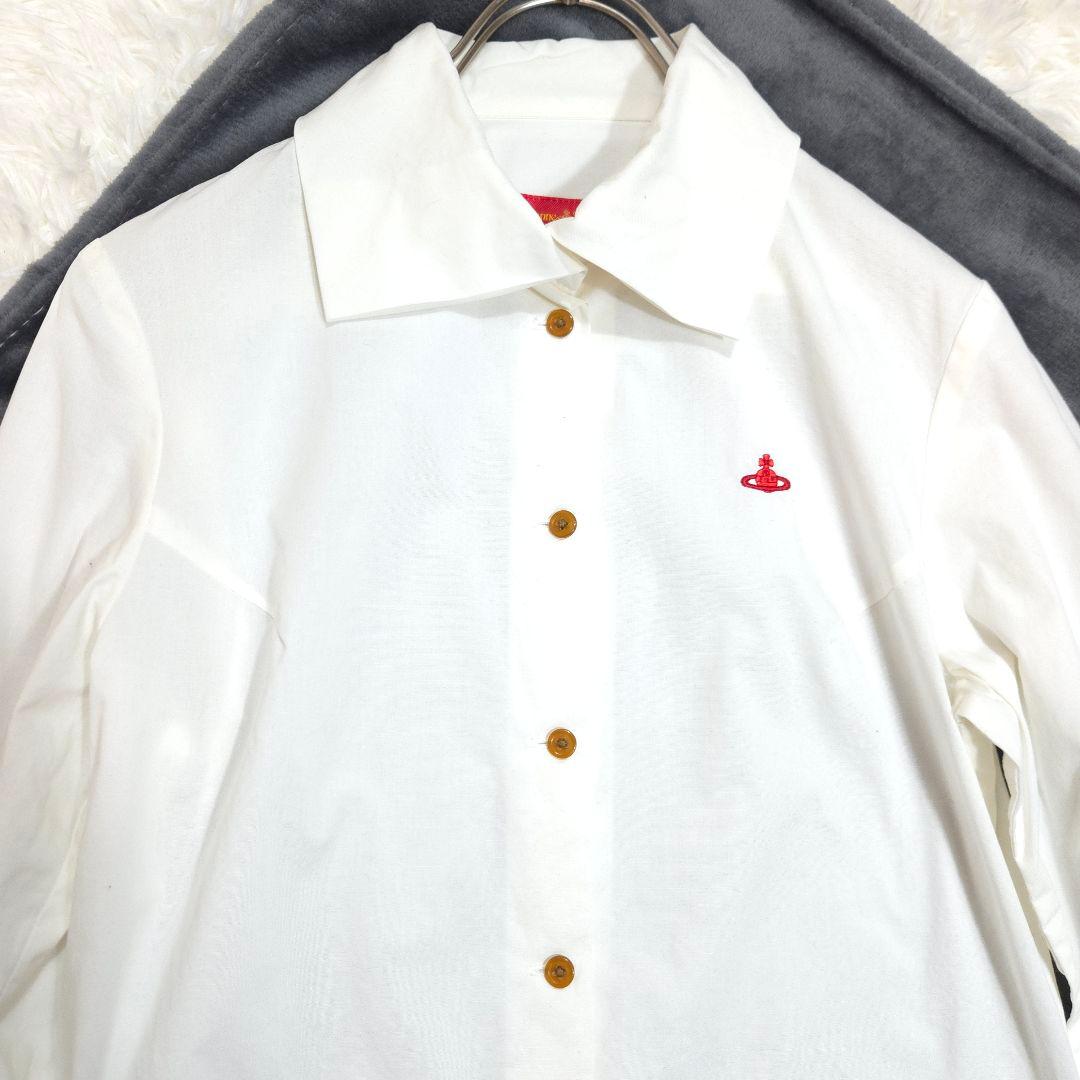 Vivienne Westwood ヴィヴィアン シャツ 長袖 刺繍 白 オーブ