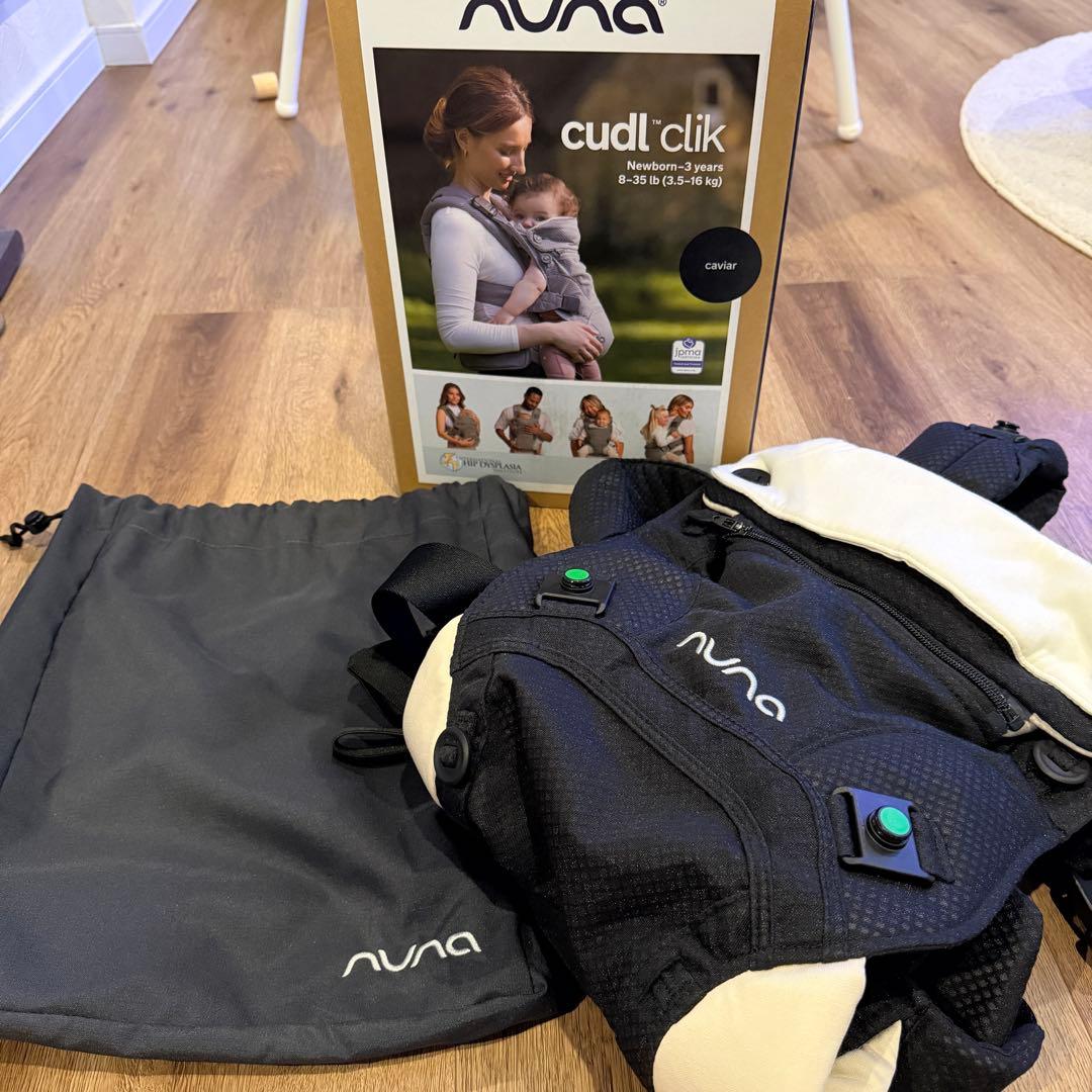 【美品】nuna ベビーキャリア CUDLクリック キャビア